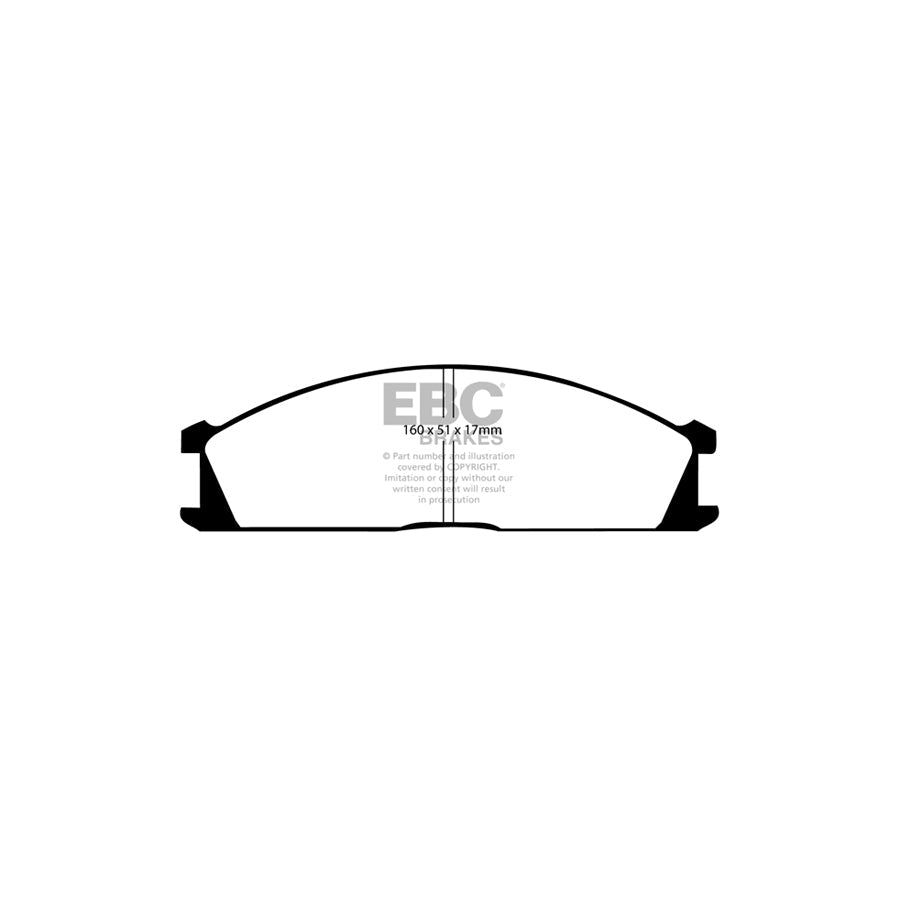 EBC PD01KF1116 Nissan Navara Greenstuff Front Brake Pad & Plain Disc Kit  2 | ML Performance UK Car Parts