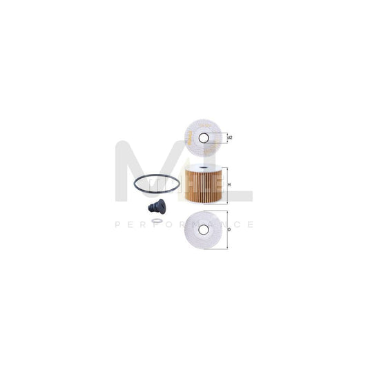 MAHLE ORIGINAL OX 1077D Oil Filter Filter Insert | ML Performance Car Parts