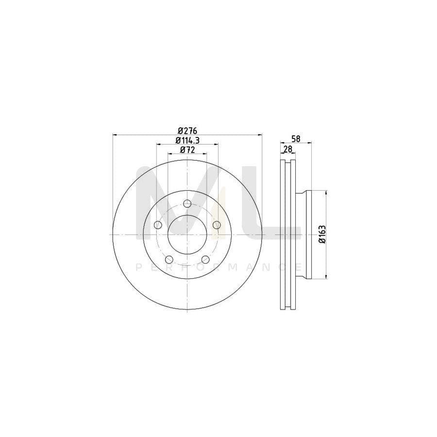 TEXTAR 92130000 Brake Disc for MAZDA MPV I (LV) Internally Vented, without wheel hub, without wheel studs  - 1 piece