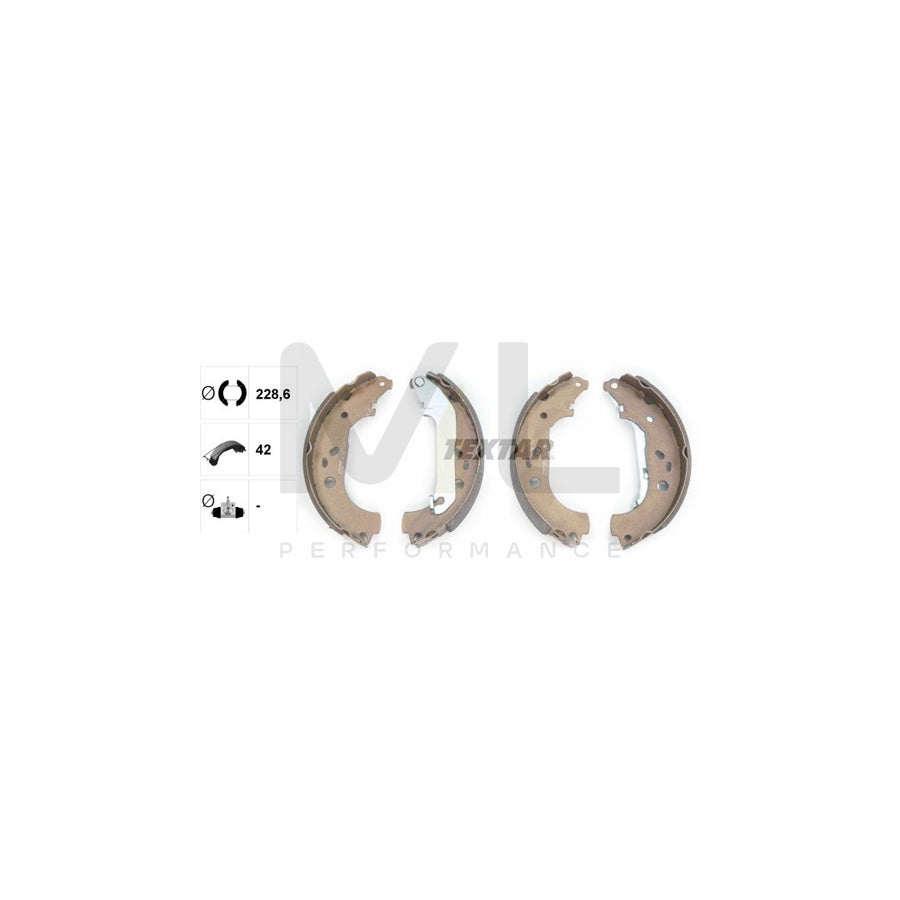 TEXTAR 91064900 Brake Shoe Set for FORD FOCUS with handbrake lever