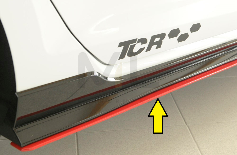 Rieger 00059517 VW Mk7 Golf GTI-TCR Side Skirt Splitter 1 | ML Performance UK Car Parts
