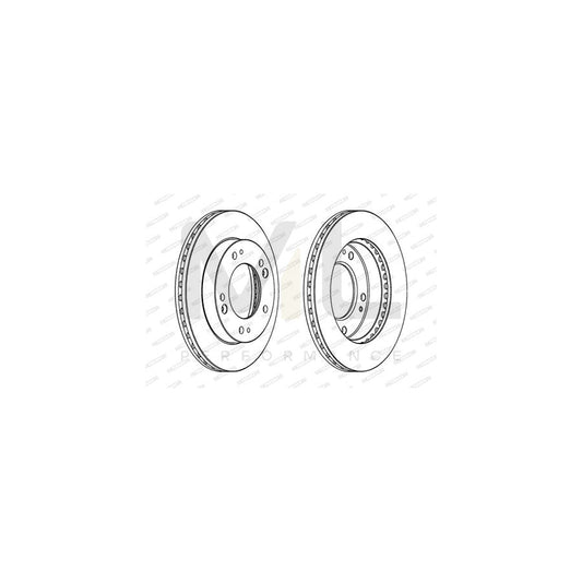 Ferodo Premier DDF993 Brake Disc Vented, Without Bolts/Screws  - Pair