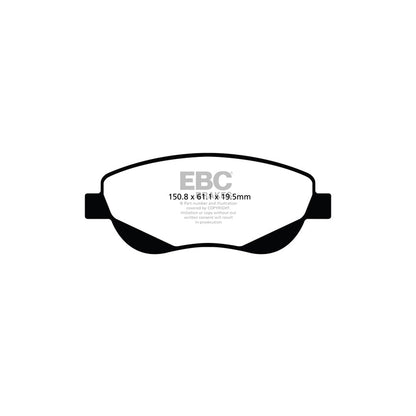 EBC DP22026 Toyota Greenstuff Front Brake Pads (Inc. Avensis & Verso) 2 | ML Performance UK Car Parts