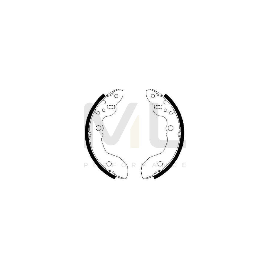 BOSCH 0 986 487 490 Brake Shoe Set | ML Performance Car Parts
