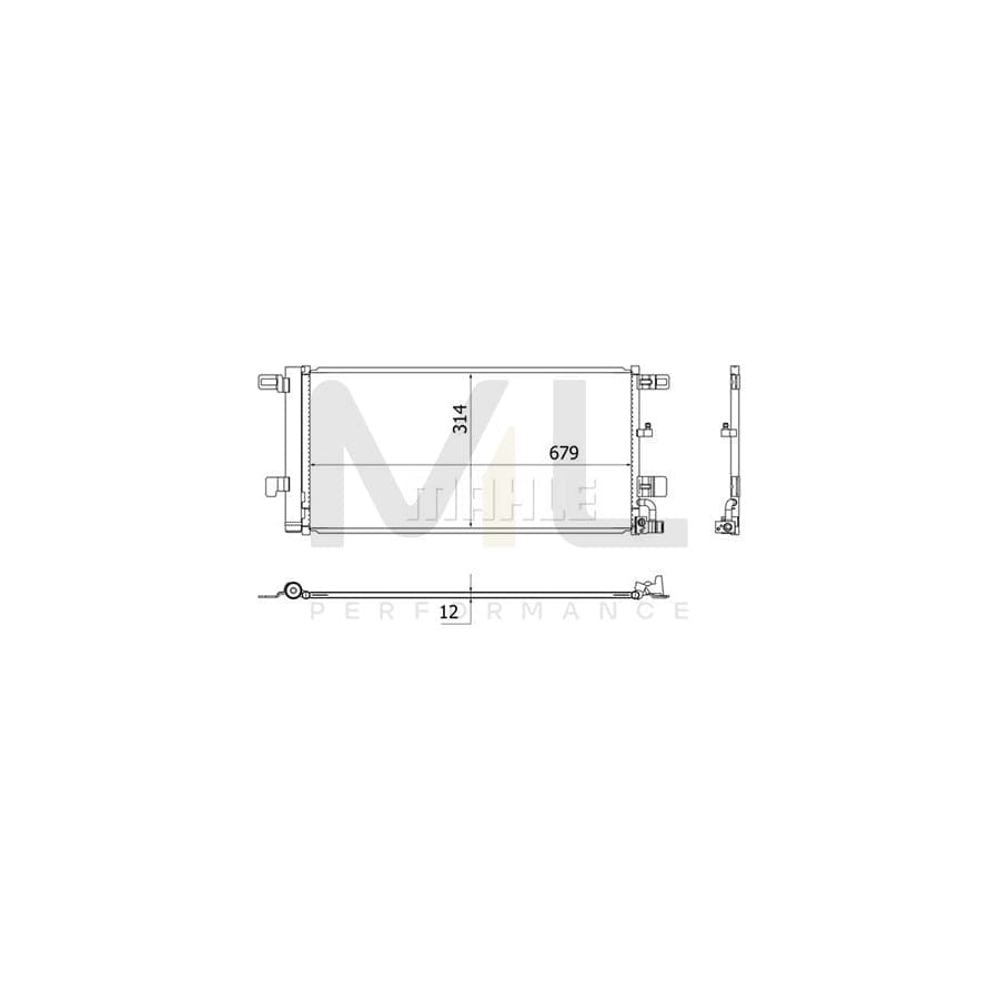 MAHLE ORIGINAL AC 961 000S Air conditioning condenser with dryer | ML Performance Car Parts