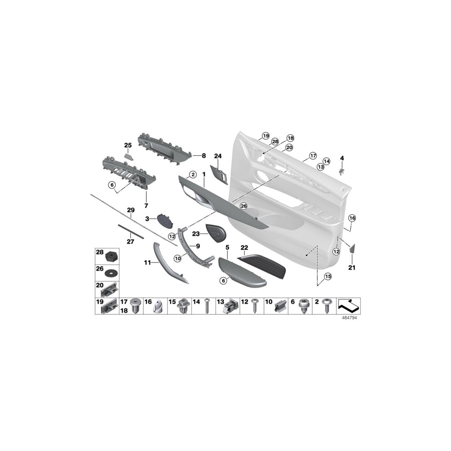 Genuine BMW 51417373701 F16 F15 Clamp (Inc. X5 50iX 4.4)