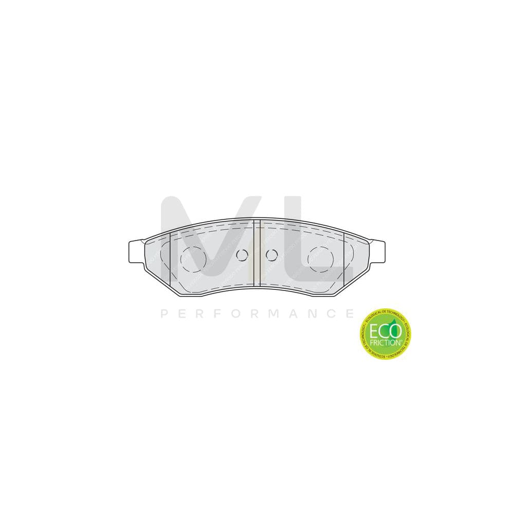 Ferodo Premier Eco Friction FDB1986 Brake Pad Set Not Prepared for Wear Indicator, Without Accessories