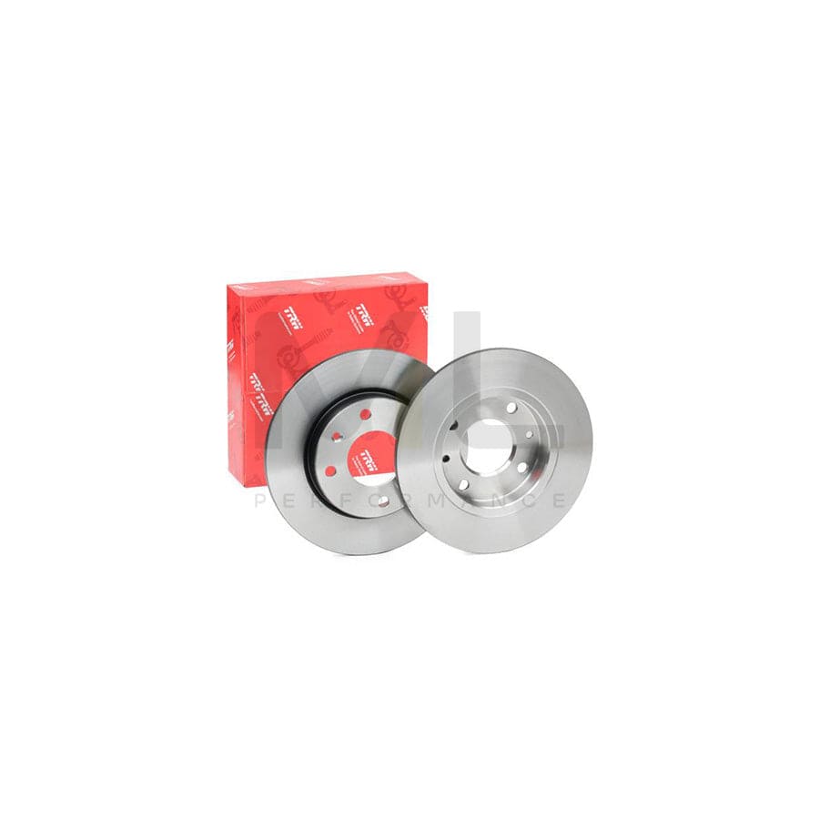 TRW DF1217 Brake Disc Solid, Painted, with bolts/screws  - 1 piece