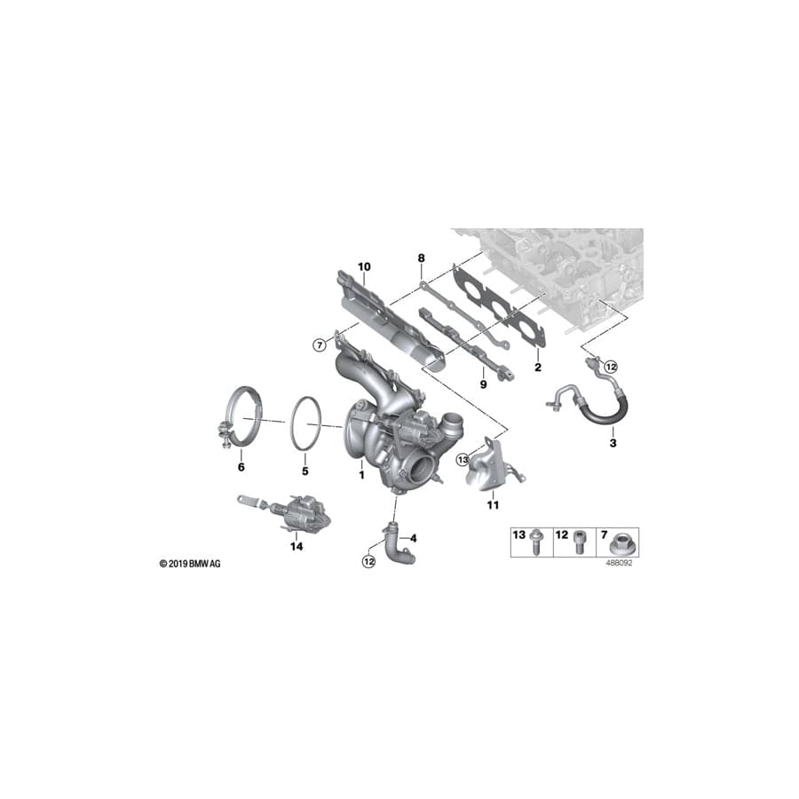 Genuine BMW 11628600048 Heat Resistant Plate (Inc. i8)