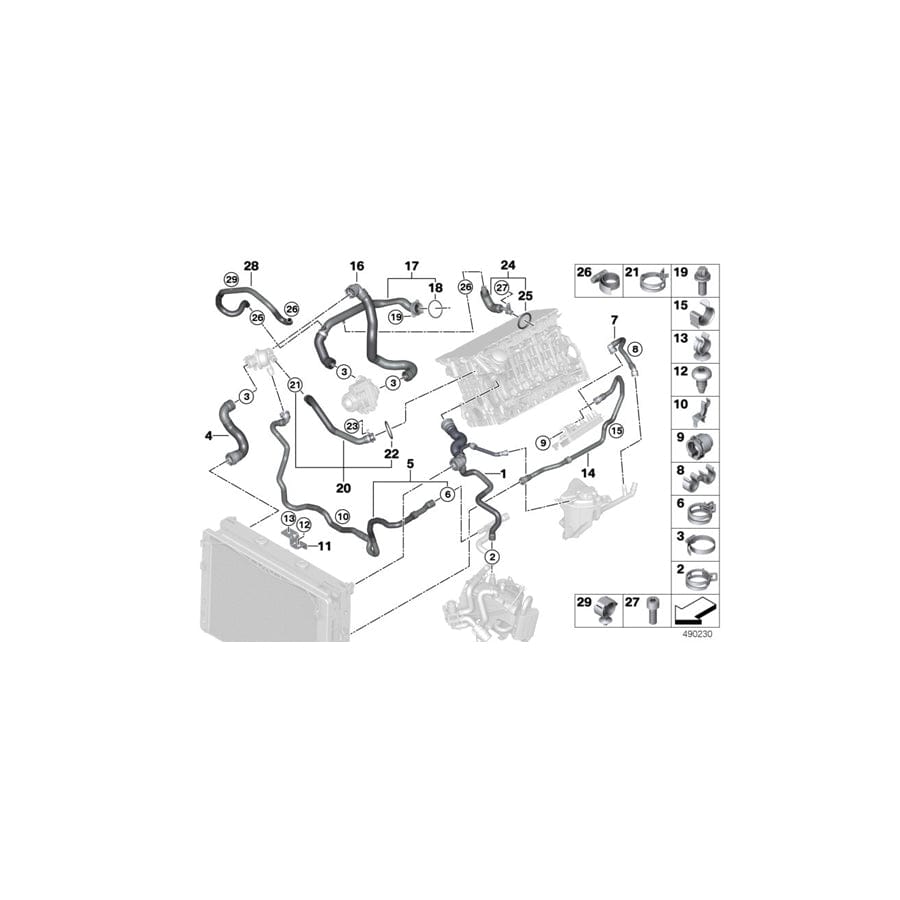 Genuine BMW 11537607840 F13 F12 F02 Feed Line (Inc. 740i, 740Li & 640i)