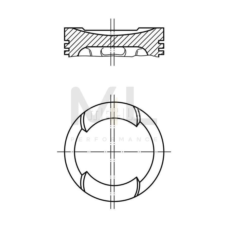 MAHLE ORIGINAL 034 65 03 Piston 80,51 mm, without cooling duct | ML Performance Car Parts