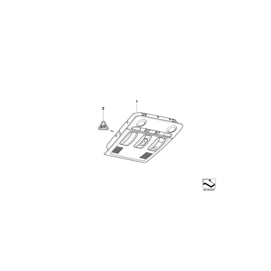 Genuine BMW 61319225500 E81 E82 E87 Switch Unit Roof BEIGE (Inc. 116i, 118i & 120i)