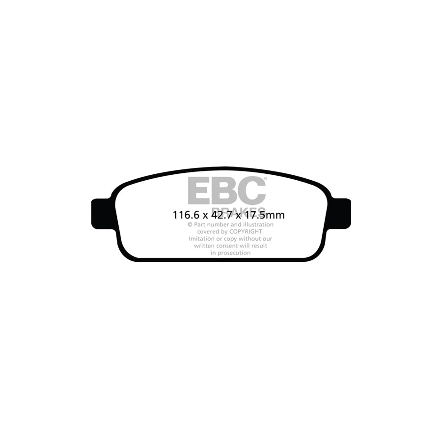EBC PD08KR131 Chevrolet Opel Vauxhall Yellowstuff Rear Brake Pad & USR Disc Kit - TRW Caliper 2 | ML Performance UK Car Parts