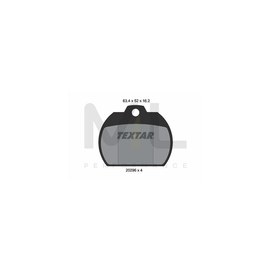 TEXTAR 2029602 Brake pad set for VW KAEFER not prepared for wear indicator