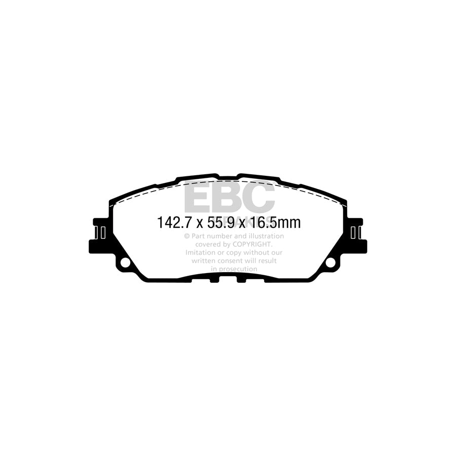 EBC DP42378R Lexus Suzuki Toyota Yellowstuff Front Brake Pads - Akebono Caliper 2 | ML Performance UK Car Parts