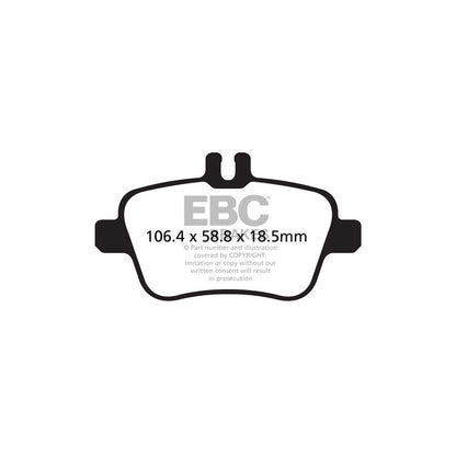 EBC PD03KR876 Mercedes-Benz W176 C/X117 X156 Yellowstuff Rear Brake Pad & Plain Disc Kit 2 | ML Performance UK Car Parts