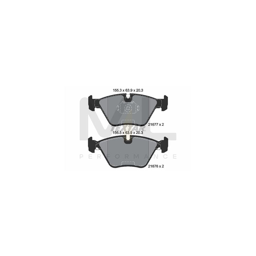 TEXTAR 2167703 Brake pad set for BMW 5 Series prepared for wear indicator