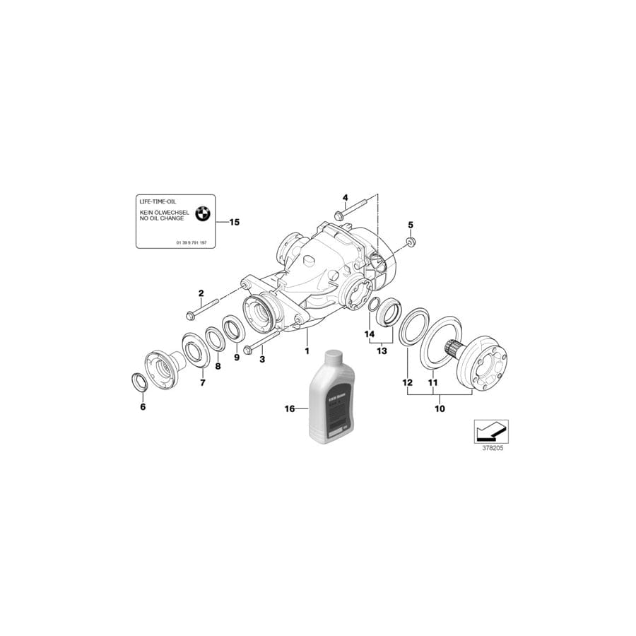 Genuine BMW 33107527005 E60 Exch. Final Drive I=3,73 (Inc. 525i)