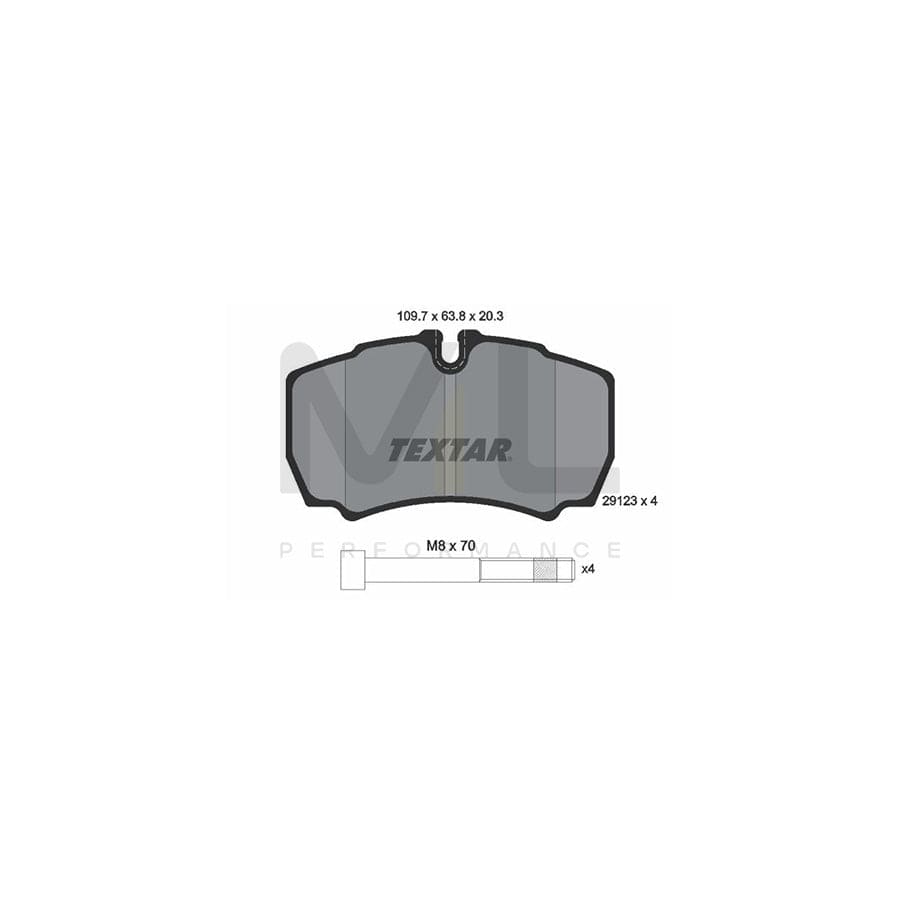 TEXTAR 2912303 Brake pad set for IVECO Daily prepared for wear indicator