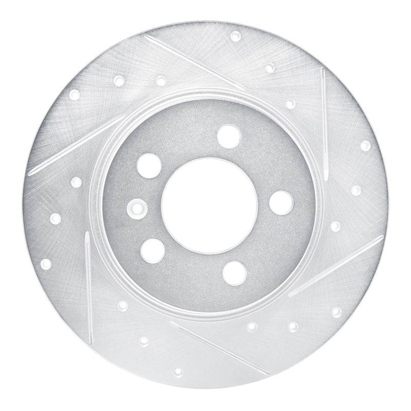 R1 Concepts R1 15-18 Audi A1 (Mexico) Rear Right Drilled & Slotted Silver Brake Rotor