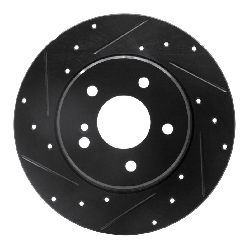 R1 Concepts R1 94-11 Mercedes-Benz C280 Rear Left Drilled & Slotted Black Brake Rotor