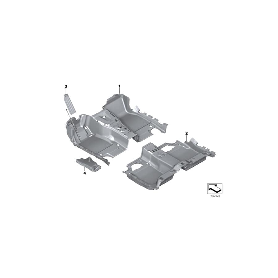 Genuine BMW 51477408149 G12 Floor Covering Rear CANBERRABEIGE (Inc. 750iX, 730Ld & 740LeX)