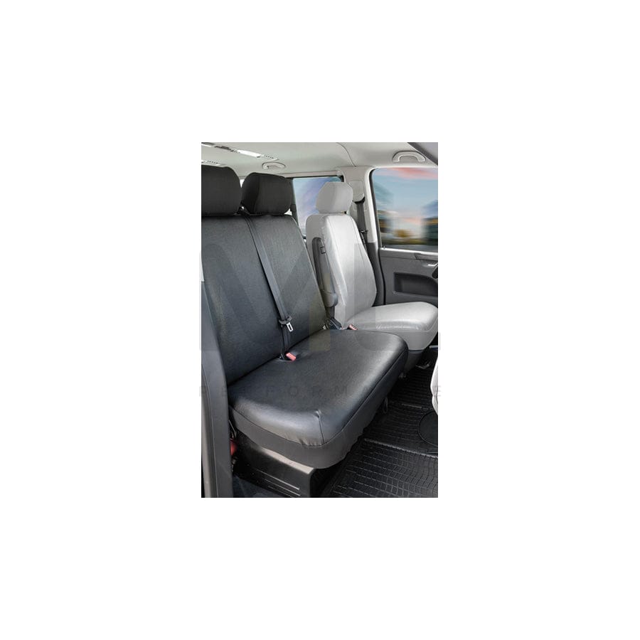 WALSER 11471 Car seat cover for VW TRANSPORTER Black, Leatherette, Polyester, Front