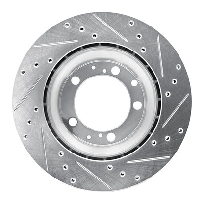 R1 Concepts R1 87-97 Porsche 944 Except Turbo Rear Left Drilled & Slotted Silver Brake Rotor