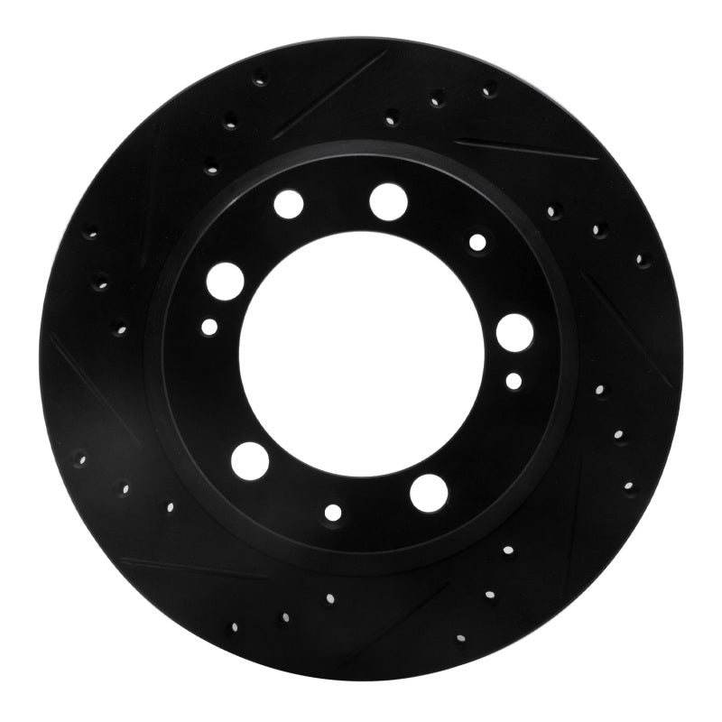 R1 Concepts R1 77-88 Porsche 924 Rear Left Drilled & Slotted Black Brake Rotor