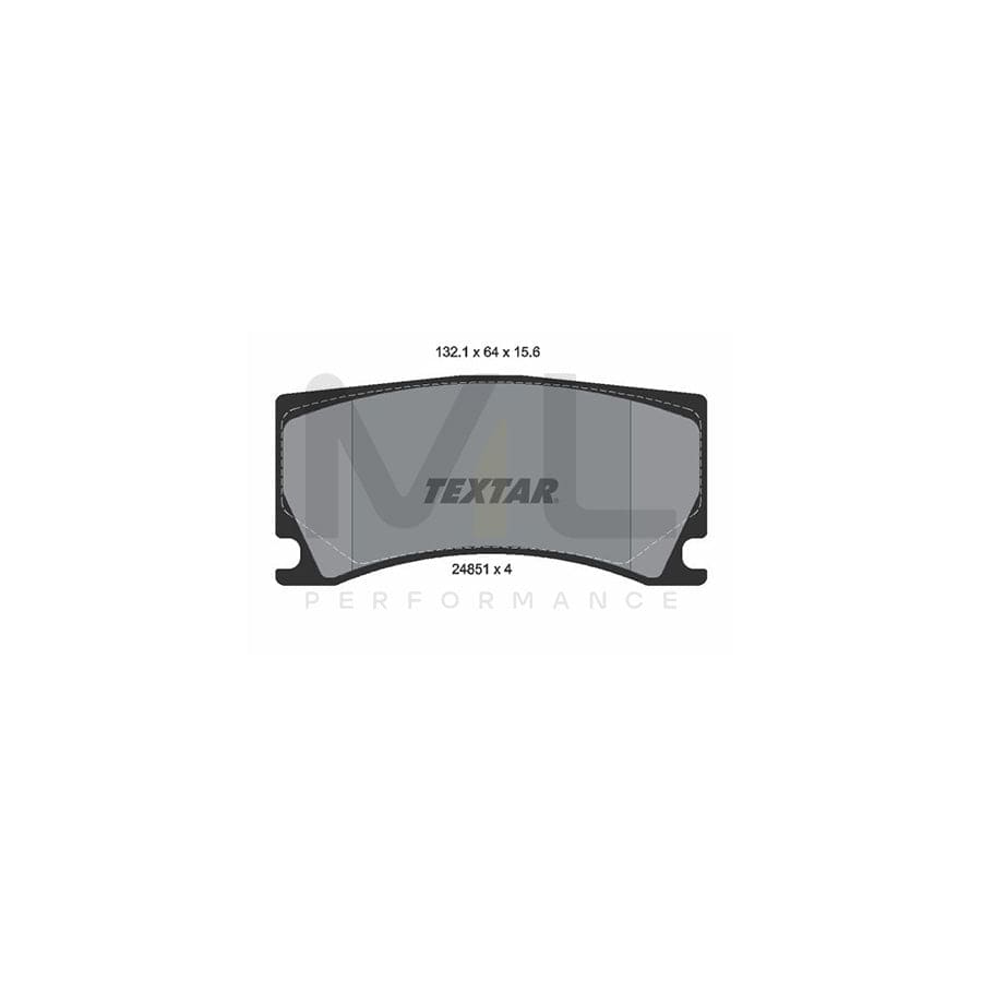 TEXTAR 2485101 Brake pad set not prepared for wear indicator