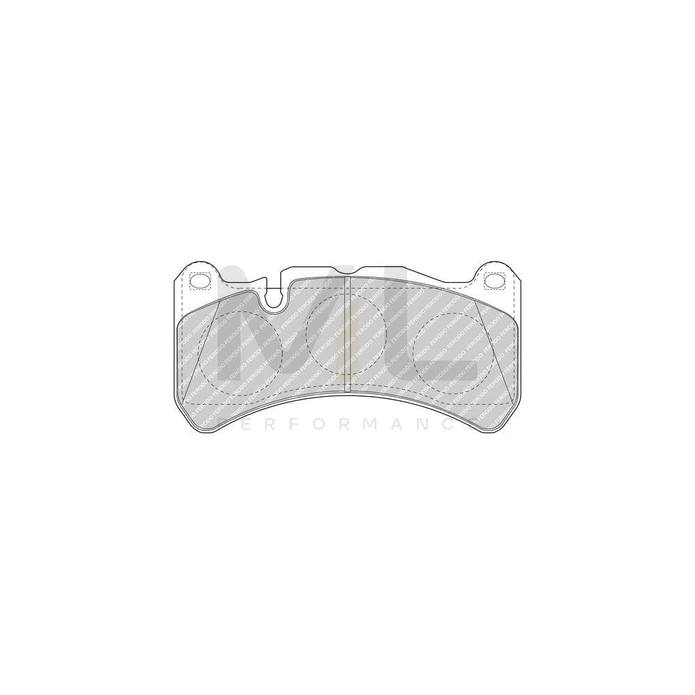Ferodo FDB4212 Brake Pad Set Prepared for Wear Indicator, Without Accessories