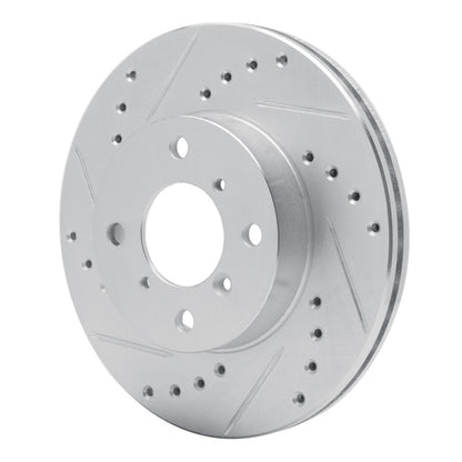 R1 Concepts R1 99-07 Suzuki Aerio Front Left Drilled & Slotted Silver Brake Rotor