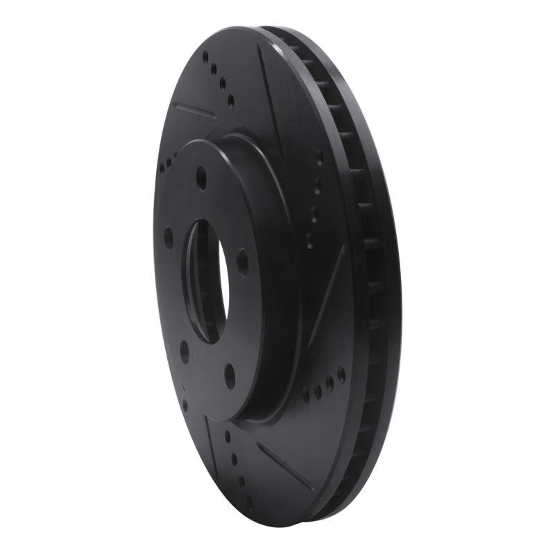 R1 Concepts R1 07-17 Dodge CALIBER Front Right Drilled & Slotted Black Brake Rotor