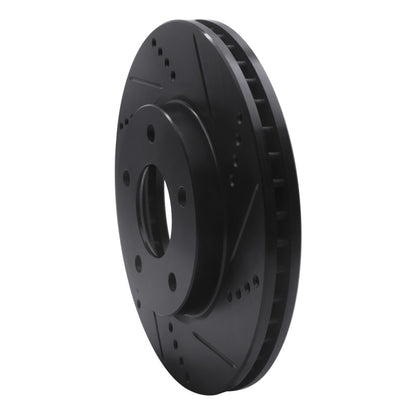R1 Concepts R1 07-17 Dodge CALIBER Front Right Drilled & Slotted Black Brake Rotor
