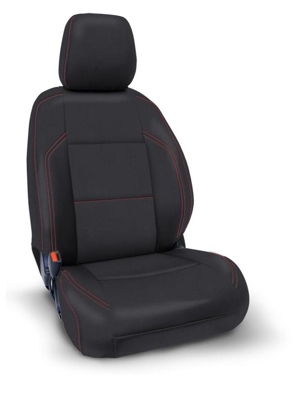 PRP Seats PRP 2016+ Toyota Tacoma Front Seat Covers (Pair) - Black with Red Stitching