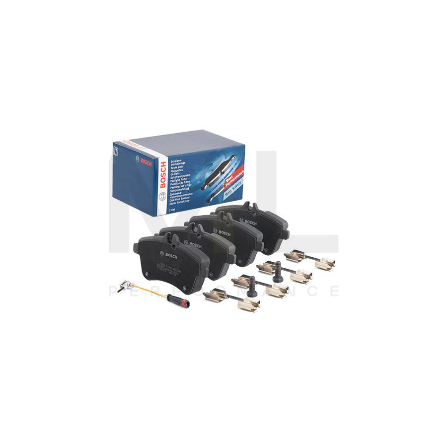 Bosch 0986494085 Brake Pad Set Incl. Wear Warning Contact, With Anti-Squeak Plate, With Bolts/Screws, With Mounting Manual BP995 | ML Performance Car Parts