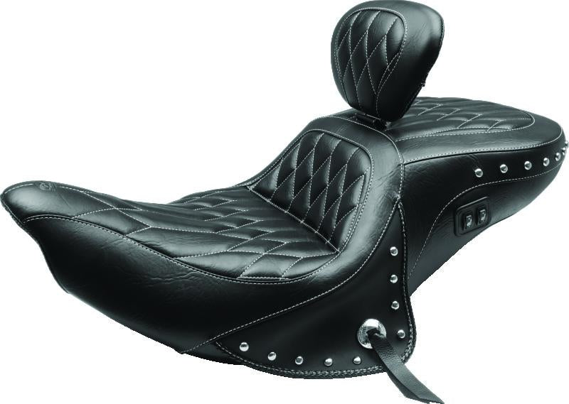 Mustang Motorcycle Mustang 14-21 Indian Chieftain, Chief, Dark Horse, Roadmaster, Spfld Touring 1PC Seat - Black