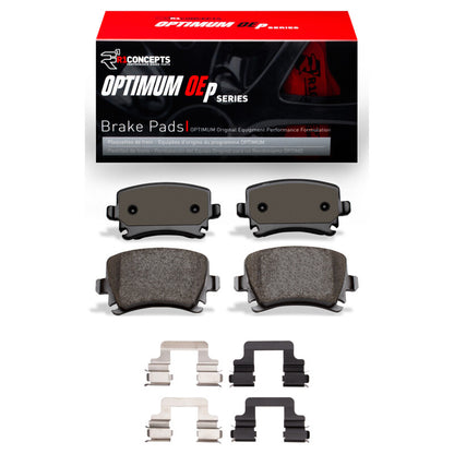 R1 Concepts R1 06-21 Audi S3 (Mexico) Rear Optimum OE Brake Pads & Hardware Kit