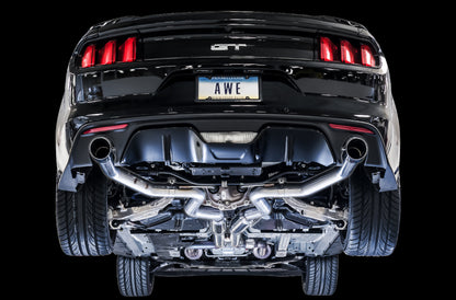 AWE Tuning S550 Mustang GT Cat-Back Exhaust - Track Edition (Chrome Silver Tips)