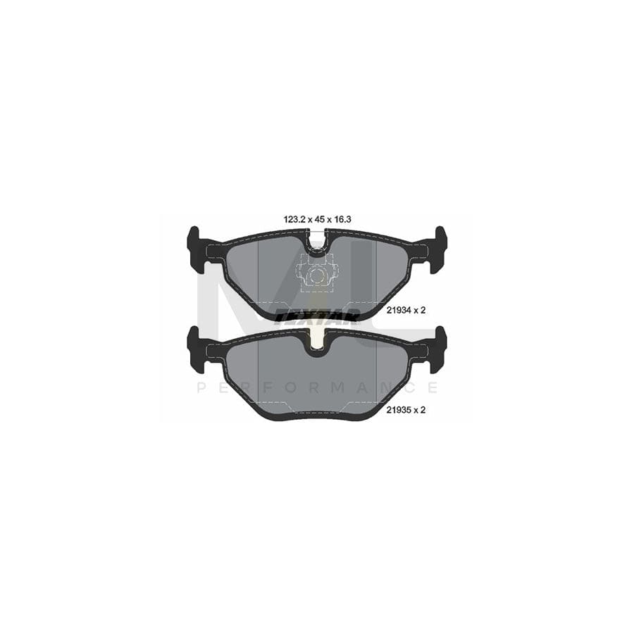 TEXTAR 2193404 Brake pad set for SAAB 9-5 prepared for wear indicator