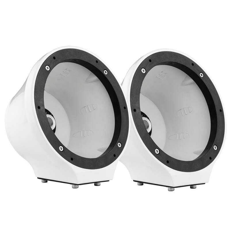 DS18 6.5in Marine And Powersports Universal Flat Mount Speaker Pod RGB LED Lights- Carbon Fiber