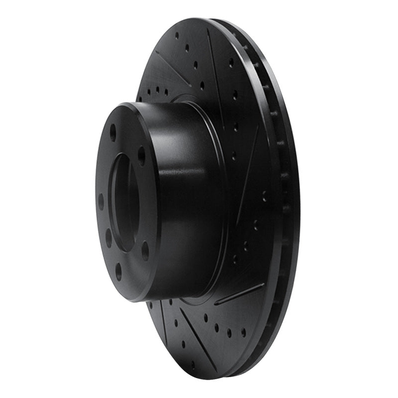 R1 Concepts R1 96-03 BMW 525I (USA/Canada) Front Right Drilled & Slotted Black Brake Rotor