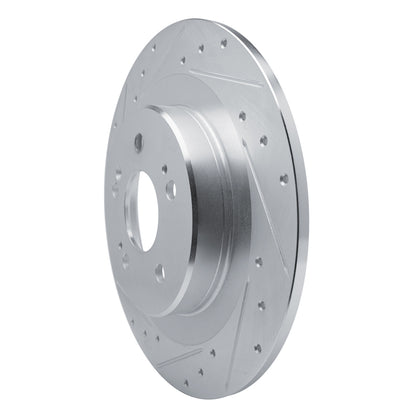 R1 Concepts R1 2021-2025 Acura TLX Rear Left Drilled & Slotted Silver Brake Rotor