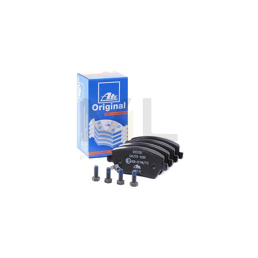 ATE 13.0460-5700.2 Brake pad set with acoustic wear warning, with brake caliper screws