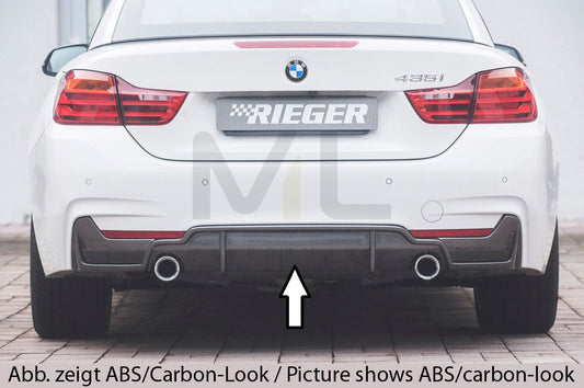 Rieger 00088056 BMW 4 Series F32 F33 F36 Rear Diffuser 1 | ML Performance UK Car Parts