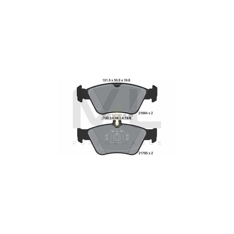 TEXTAR epad 2166481 Brake pad set prepared for wear indicator