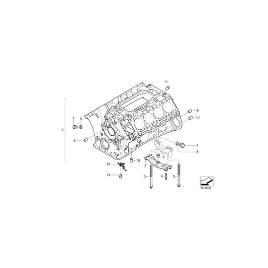 Genuine BMW 11427792786 E65 Oil Spraying Nozzle (Inc. 745d)