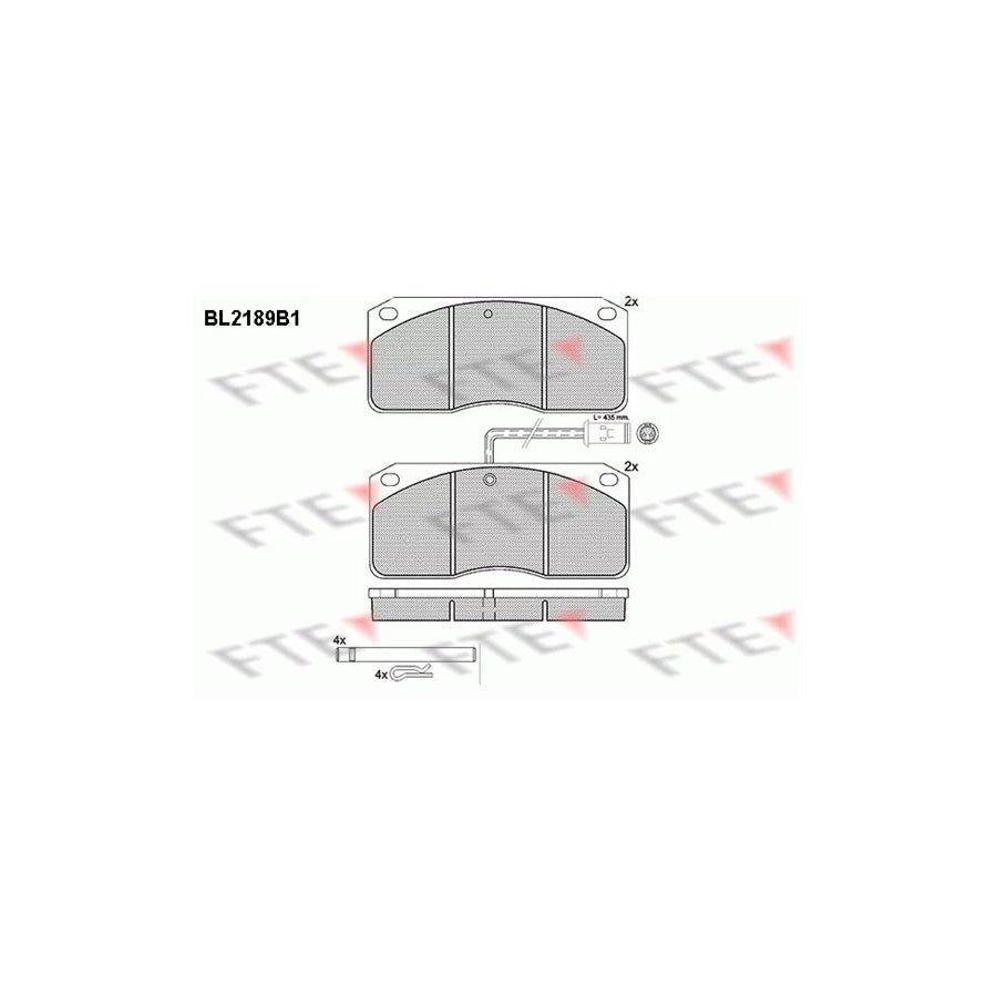 FTE Bl2189B1 Brake Pad Set