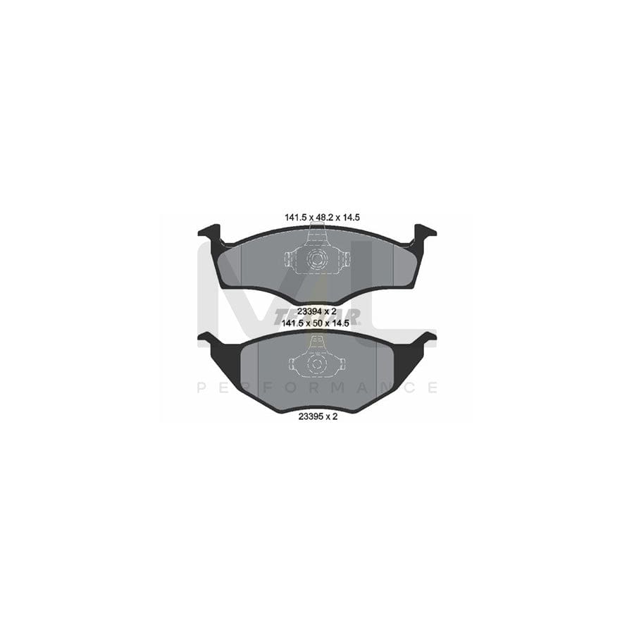 TEXTAR 2339402 Brake pad set for VW Lupo / Lupo 3L (6X1, 6E1) not prepared for wear indicator