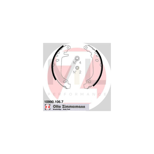 ZIMMERMANN 10990.106.7 Brake Shoe Set Photo corresponds to scope of supply